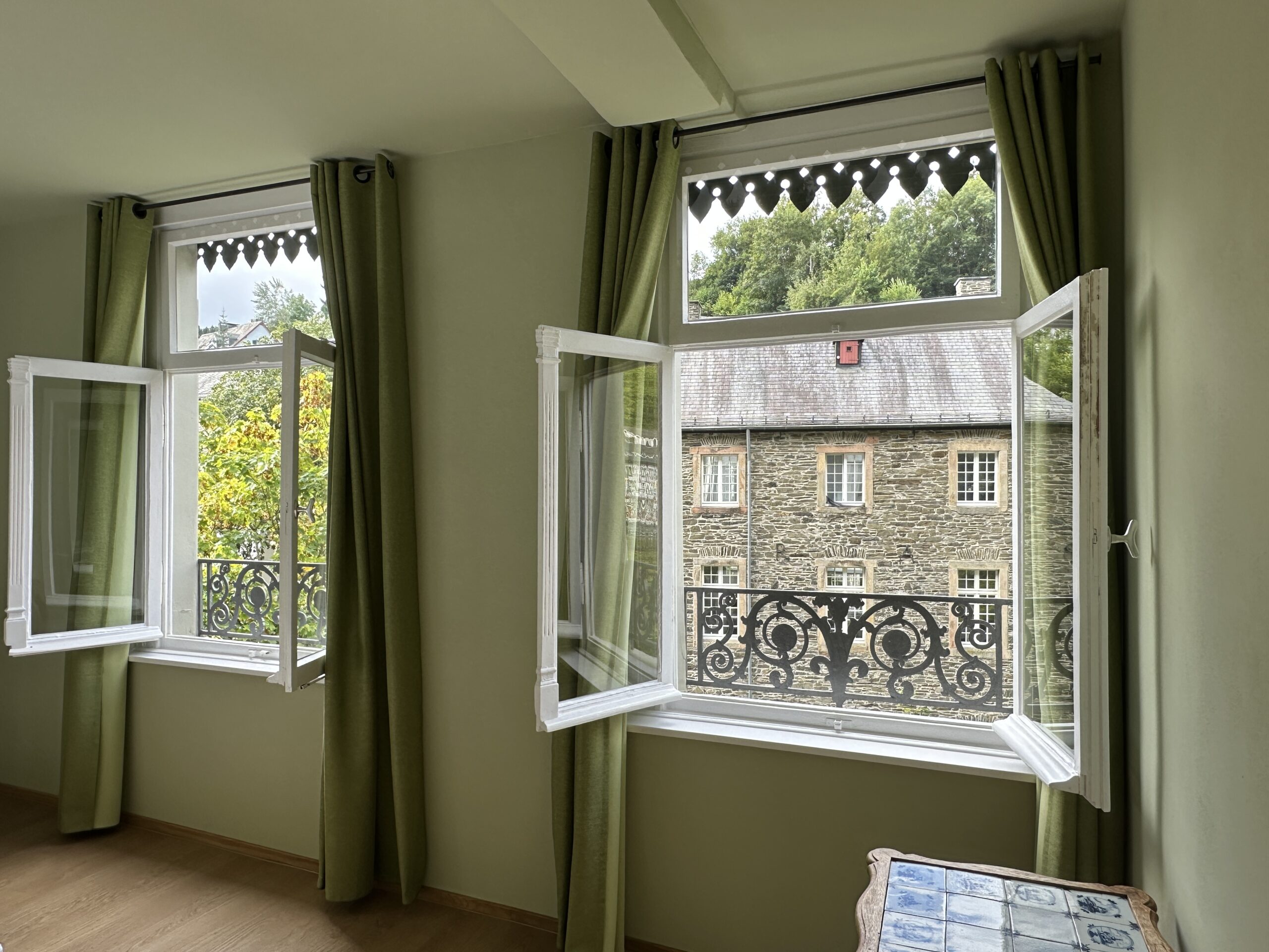 Ausblick aus dem Schlafzimmer auf die Rurauen